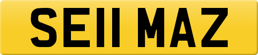 SE11 MAZ private number plate